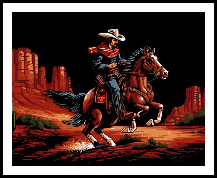 Plakat 76x60,5cm Galop przez Prerię zdjęcie 3