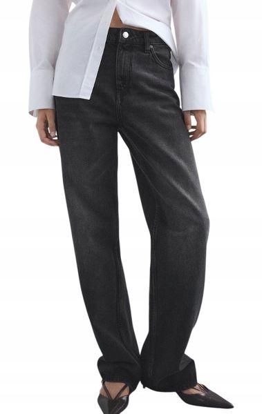 MANGO Regular Jeans 'MIAMI' in Black Denim r,38 zdjęcie 1