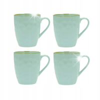 ROSE&TULIPANI CONCERTO VERDE ACQUA Zestaw 4 kubków z uchwytem 430 ml