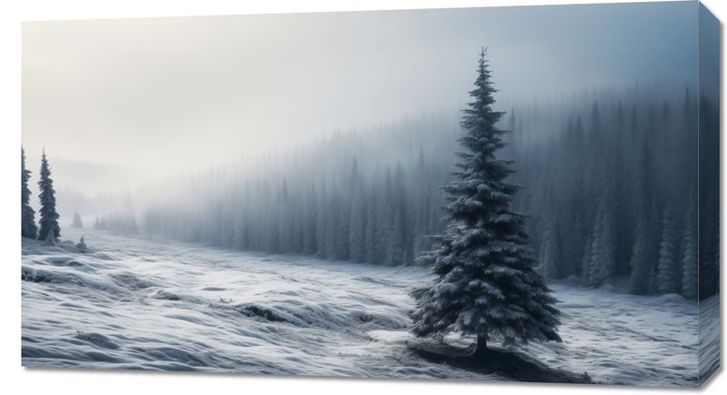 Obraz 90x50cm Samotna Choinka zdjęcie 1