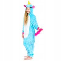 Piżama dziecięca pegaz kombinezon ciepła kigurumi rozpinana dres 122 128