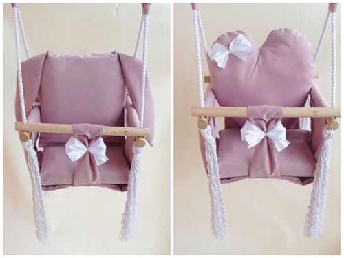 HUŚTAWKA DLA DZIECI miś kolor RÓŻOWY na Arena.pl