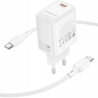 2 x Ładowarka sieciowa zasilacz Borofone BN28 USB-C 3A 30W GaN +kabel USB-C