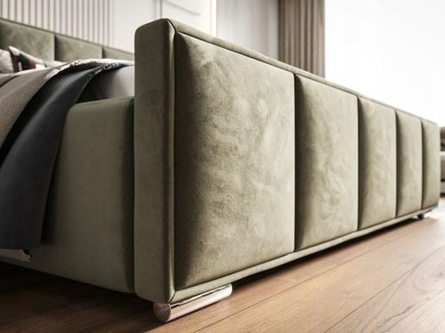 Łóżko 160x200 2 Zagłowia Panele Fancy Sypialnia_pl + POJEMNIK + STELAŻ na Arena.pl