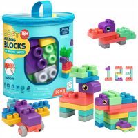 Klocki gumowe miękkie sensoryczne konstrukcyjne duże zestaw 30 SZT