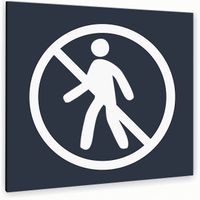 Tabliczka DIBOND ZAKAZ WSTĘPU Tablica ATRACYTOWA nierdzewna PIKTOGRAM ZNAK