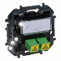 GNIAZDO ŚWIATŁOWODOWE PODWÓJNE 2xSC/APC LEGRAND NILOE STEP 863571B CZARNE