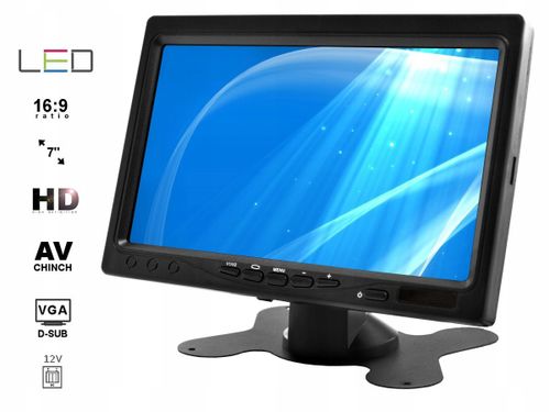 Monitor samochodowy 7'' VGA AV 12V na Arena.pl
