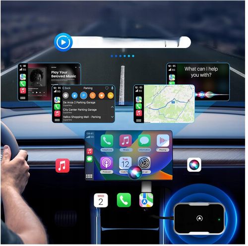 Adapter Carplay Bezprzewodowy Car Play Bluetooth Ios 10+ Moduł Do Auta Wifi na Arena.pl