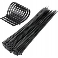 100x OPASKI ZACISKOWE KABLOWE ZIPERKI TRYTKI ODPORNE MOCNE 12x750 mm CZARNE