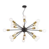 Wisząca LAMPA loft JACKSON T546PL-18B Maytoni metalowa OPRAWA industrialny ZWIS pręty sticks złote czarne