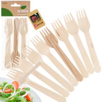 Kpl 8Szt. Widelców Widelce Drewniane Sztućce 16Cm