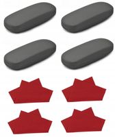 4x ETUI NA OKULARY Futerał TWARDE OCHRONNE grafit + 4x ŚCIERECZKA Premium