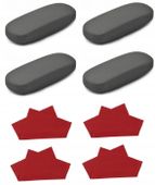 4x ETUI NA OKULARY Futerał TWARDE OCHRONNE grafit + 4x ŚCIERECZKA Premium