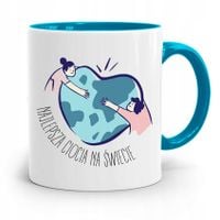 Kubek Błękitny Prezent Dla Cioci Najlepsza Ciocia Z Nadrukiem Ze Zdjęciem