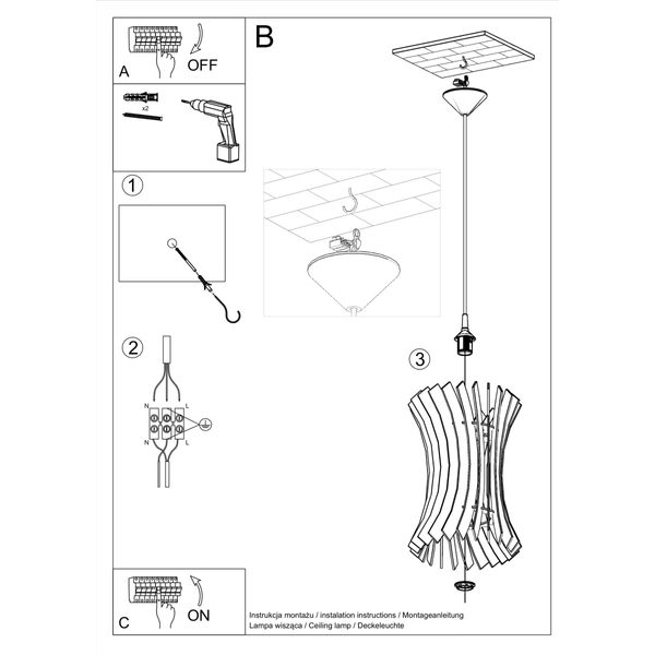 Lampa wisząca ORIANA zdjęcie 5