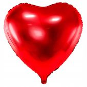 Balony foliowe w kształcie SERCA CZERWONE duże na WALENTYNKI hel 45cm x10