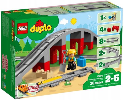 LEGO Duplo 10872 Tory kolejowe i wiadukt Prezent na Arena.pl