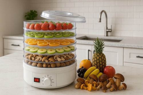 SUSZARKA SPOŻYWCZA DO GRZYBÓW OWOCÓW WARZYW REGULACJA 5 POZIOMÓW 600W na Arena.pl