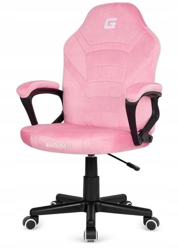 Fotel obrotowy gamingowy biurowy MARIO krzesło do biurka dziewczynki różowy na Arena.pl