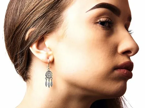 KOLCZYKI SREBRNE 925 WISZĄCE ŚLICZNE MODNE ŁAPACZE SNÓW + ETUI SREBRO 925 na Arena.pl