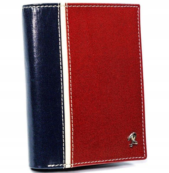 Pionowy portfel męski dwukolorowy, skóra naturalna hq zdjęcie 1