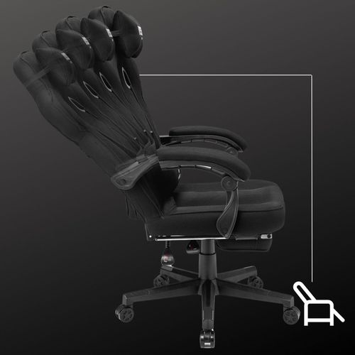 Fotel gamingowy biurowy krzesło gracza Emperor czarnyTkanina na Arena.pl