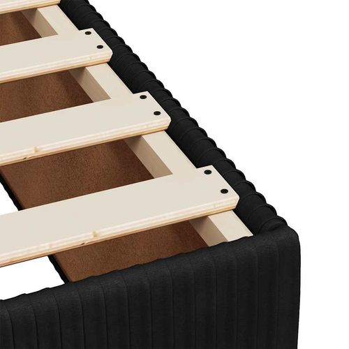 Łóżko kontynentalne z materacem, czarne, aksamit 200x200 cm na Arena.pl