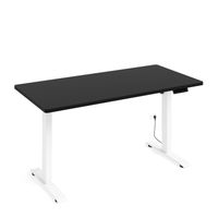 Biurko elektryczne BIMOTION 1S 140x70x3,2 73-120 cm biały/czarny mat