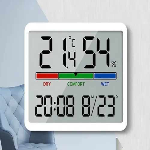 Stacja pogody termometr higrometr lcd zegar data wilgotność na Arena.pl