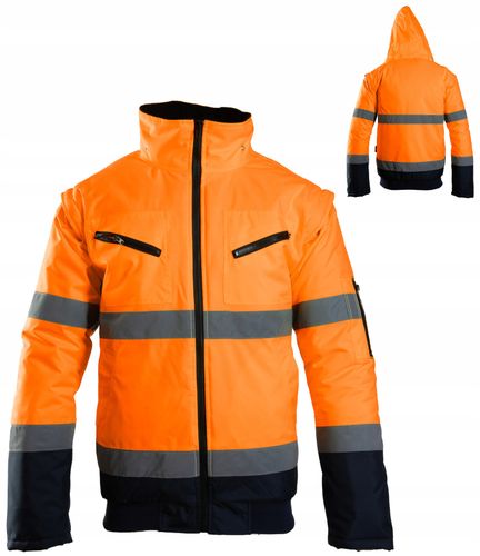 Kurtka robocza odblask BOMBER 2w1 orange M na Arena.pl