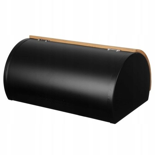 CHLEBAK NA PIECZYWO BUŁKI CHLEB POJEMNIK CZARNY BAMBUS DUŻY + NÓŻ na Arena.pl