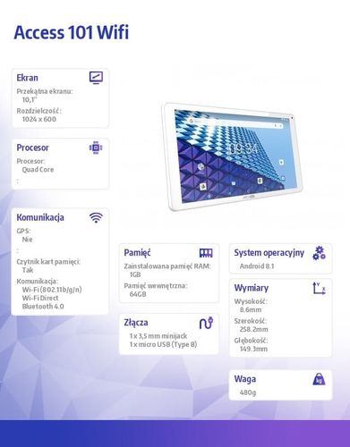 Archos Tablet Access 101 Wifi 64GB na Arena.pl