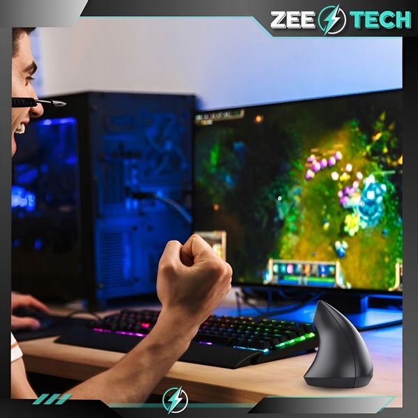 MYSZKA PIONOWA PRZEWODOWA USB WERTYKALNA CICHA DO KOMPUTERA LAPTOPA 3200DPI zdjęcie 11