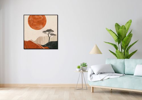 Plakat 80x80cm Afrykański Zachód Słońca na Arena.pl