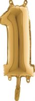 Balon foliowy cyfra "1" złoty, 36 cm