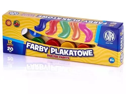 Farby plakatowe, 12 kolorów zdjęcie 1