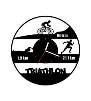 Zegar ścienny z płyty winylowej Triathlon 1/2 IM 65.8