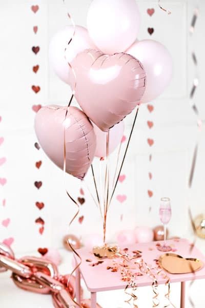 Ciężarek do balonów serca serce rose gold zdjęcie 3