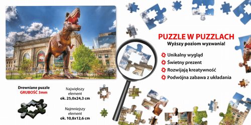 PUZZLE DREWNIANE DOUBLE Z TWOJEGO ZDJĘCIA NA PREZENT 12 el 60x40cm na Arena.pl