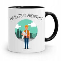 Kubek Czarny Dla Architekta Najlepszy Architekt Z Nadrukiem Ze Zdjęciem