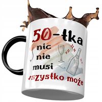 Kubek Czerny Na Urodziny 50 50Te 50-Te Prezent Z Nadrukiem Ze Zdjęciem