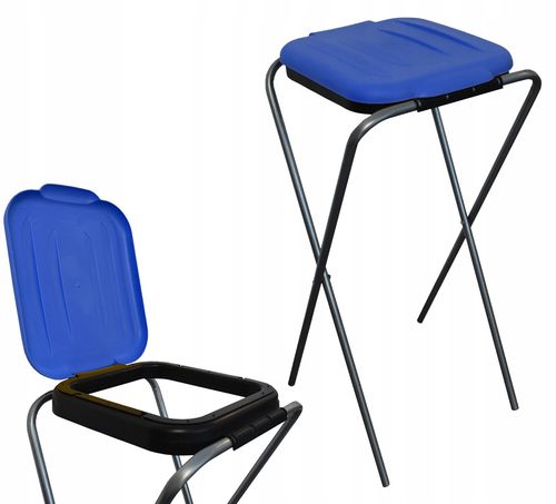 stojak do segregacji odpadów (1-stanowiskowy) niebieski na Arena.pl