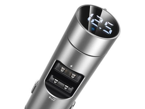 Ładowarka Baseus transmiter FM Bluetooth QC 3.0 2x USB 3.1A Silver na Arena.pl