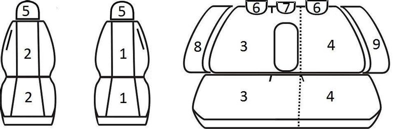 Pokrowce miarowe do Skoda Octavia II (2004-2013r) zdjęcie 2