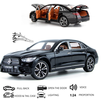 METALOWY MODEL SAMOCHODU Mercedes Benz E300 Czarny 1:24 DŹWIĘK LED PREZENT
