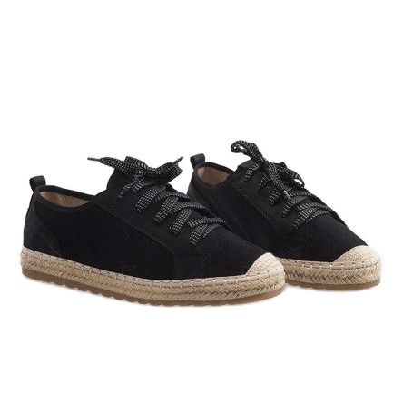 Czarne espadryle sznurowane BB02P r.36 na Arena.pl