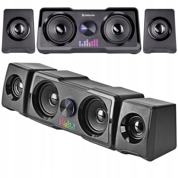 Głośniki Komputerowe 2 1 SOUNDWALL USB 16W LED RGB zdjęcie 6