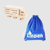 Naturalne drewniane klocki konstrukcyjne Linden 200 sztuk w worku eko