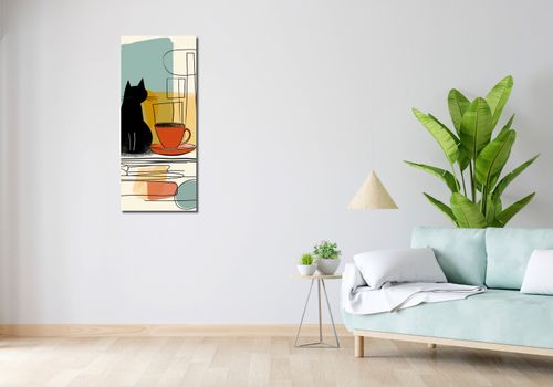 Obraz 40x100cm Kot i Kawa na Arena.pl